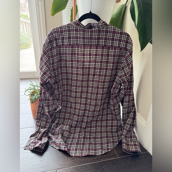 Theory Zack Button Front Collared Shirt in Plaid, XL - Picture 3 of 9